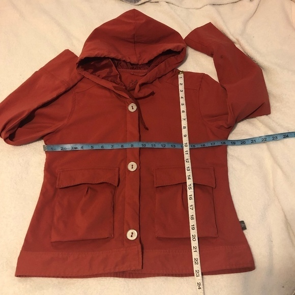 PRANA Jacket Women's Size Medium Red Utility With Hood Front Zipper Pockets - Picture 4 of 16